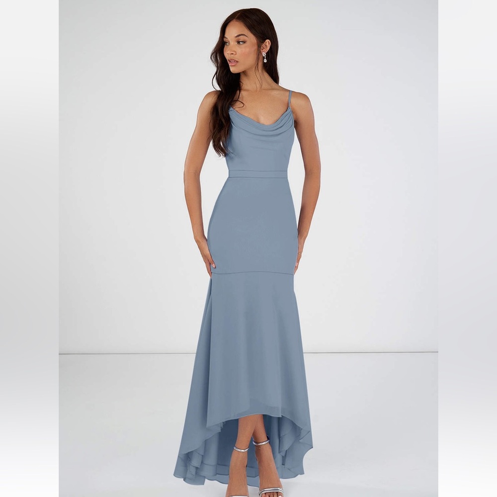 Azazie Summer Dress - Dusty Blue